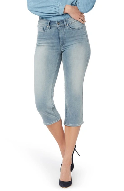 Shop Nydj Thighshaper Straight Crop Jeans In Clean Affection