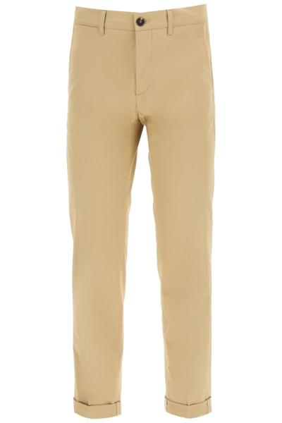 Shop Golden Goose Chino Trousers Golden Collection In Beige