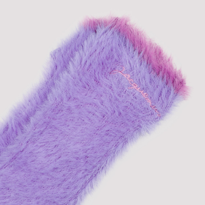 Shop Jacquemus Les Gants Neve Gloves In Pink &amp; Purple