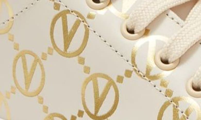 Shop Valentino By Mario Valentino Beatrice Logo Sneaker In Cream