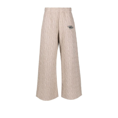 Shop Opening Ceremony Neutral Flag Patch Cable Knit Trousers In Neutrals