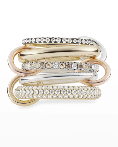 Shop Spinelli Kilcollin Nexus Blanc Diamond 5-link Ring