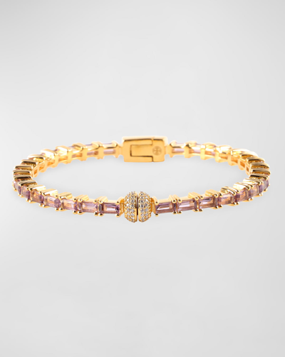 Shop Budhagirl Aurora Crystal Bracelet In Amethyst
