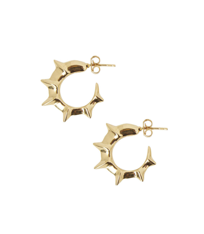 Shop Khiry Tiny Bamboo Hoops In Gold