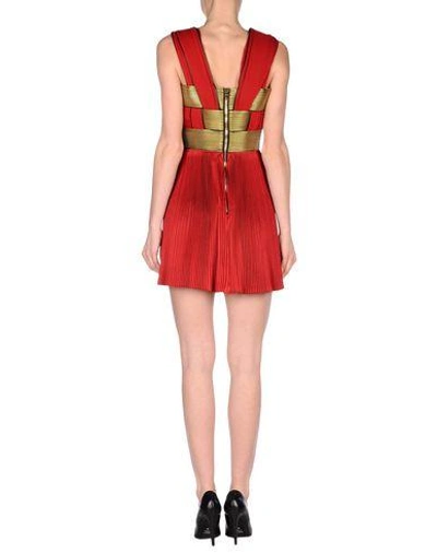 Shop Balmain Evening Dress In Red