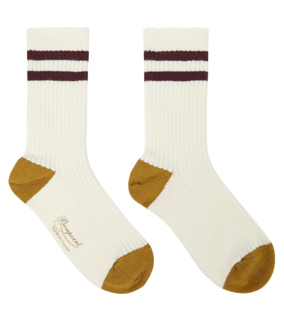 Shop Bonpoint Cotton-blend Socks In Ecru