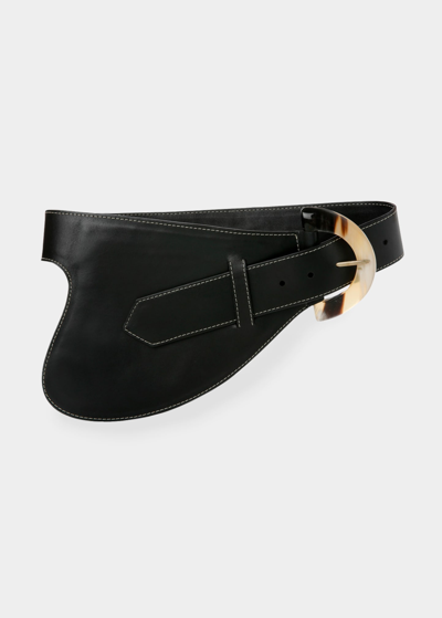 Shop Adriana Castro La Jefa Leather Belt Bag In Black