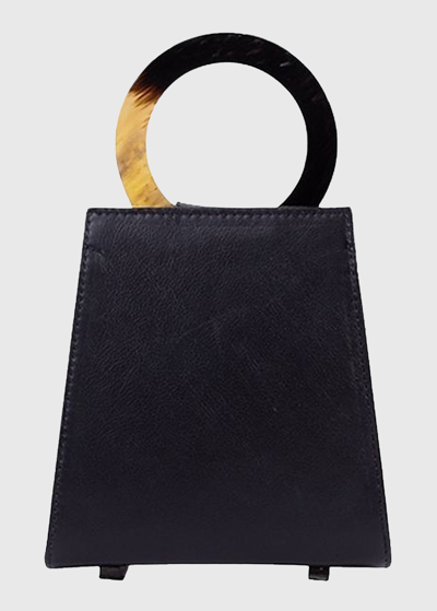 Shop Adriana Castro Azza Mini Leather Top-handle Bag In Black