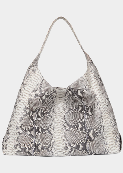 Shop Adriana Castro Meissa Python Hobo Shoulder Bag In Natural