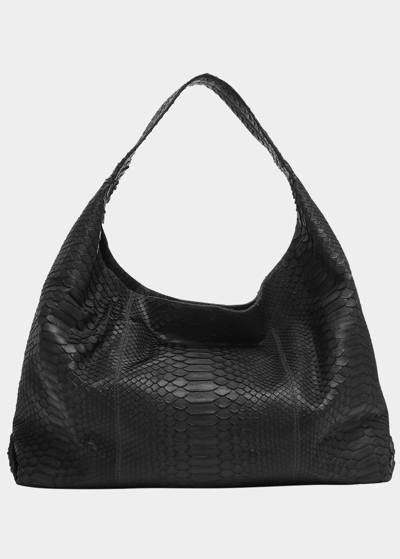 Shop Adriana Castro Meissa Python Hobo Bag In Black