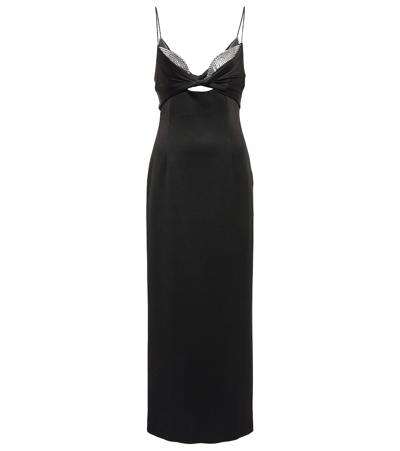 Shop Galvan Crystal-embellished Maxi Dress In Black