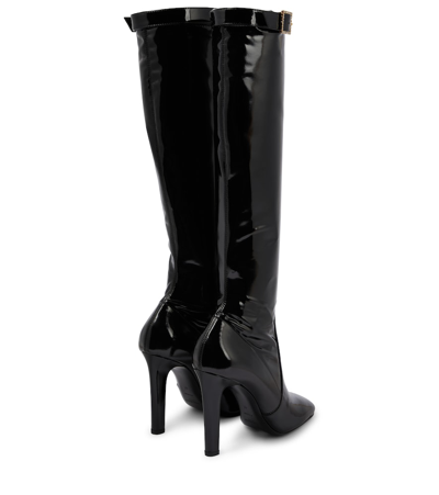 Shop Saint Laurent Elle 105 Embellished Knee-high Boots In Ner/nero