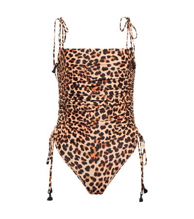 Shop Johanna Ortiz Leopard-print One-piece Swimsuit