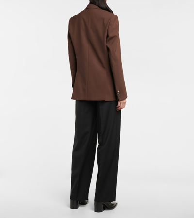 Petar Petrov Ilan Single-breasted Wool Blazer In Brown