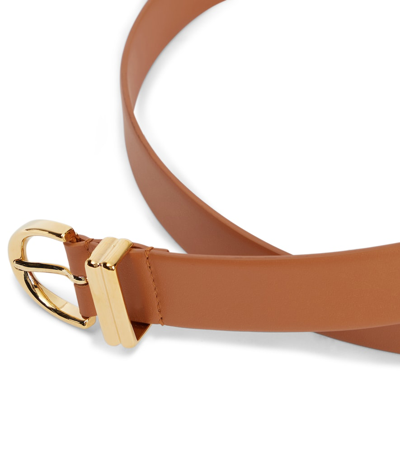 Shop Khaite Bambi Leather Belt In Caramel