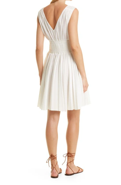 REBECCA TAYLOR SMOCKED SLEEVELESS DRESS 