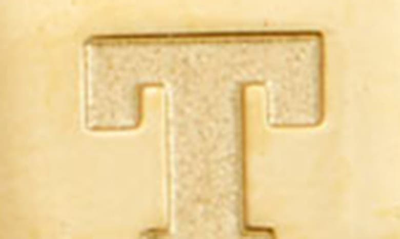 Savvy Cie Jewels Initial Lock Pendant Necklace In Gold - T