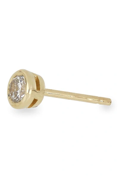 Shop Bony Levy 14k Gold Single Bezel Set Diamond Stud Earring In 14ky