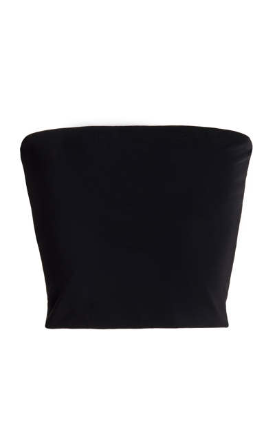 Shop Éterne Amina Strapless Jersey Top In Black