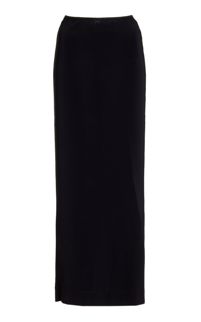 Shop Éterne Emma Jersey Maxi Skirt In Black