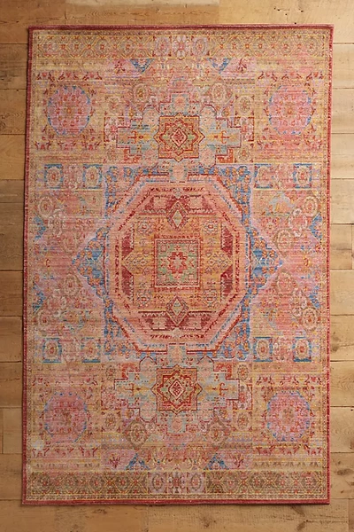 Shop Anthropologie Trudain Rug By  In Red Size Square