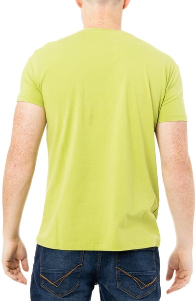 X-ray Split Neck T-shirt In Moss