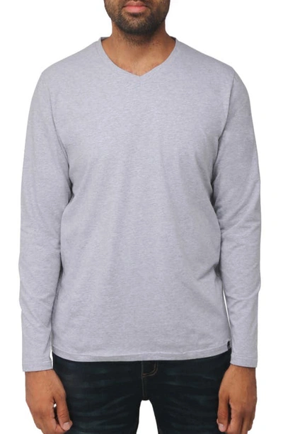 Shop X-ray Xray V-neck Long Sleeve T-shirt In Cloud Grey