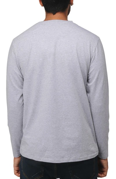 X-ray V-neck Long Sleeve T-shirt In Cloud Grey