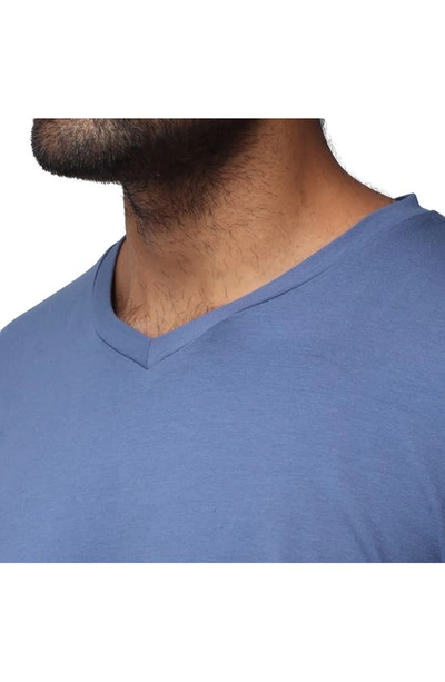 X-ray V-neck Long Sleeve T-shirt In Night Blue