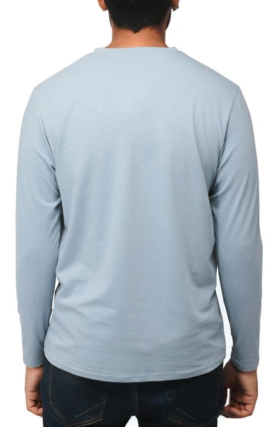 X-ray V-neck Long Sleeve T-shirt In Slate Blue