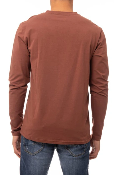 X-ray V-neck Long Sleeve T-shirt In Sienna