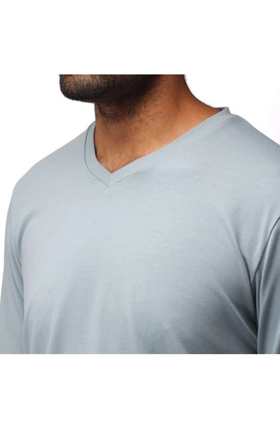 X-ray V-neck Long Sleeve T-shirt In Slate Blue