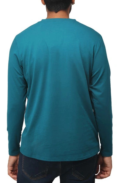 X-ray V-neck Long Sleeve T-shirt In Teal