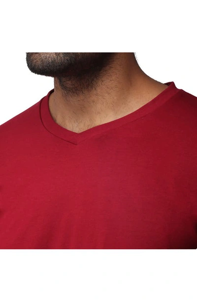 Shop X-ray Xray V-neck Long Sleeve T-shirt In Burgundy