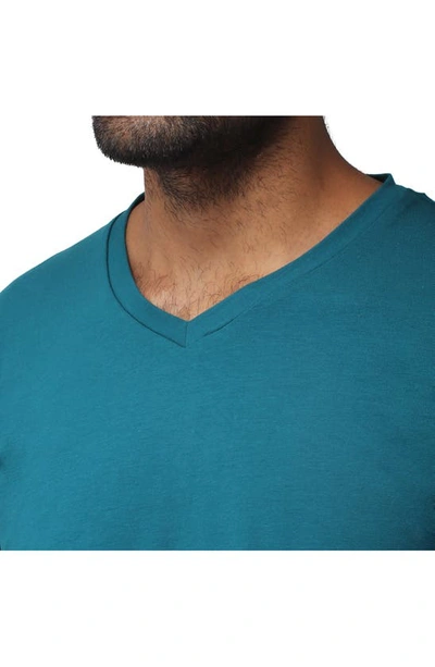 X-ray V-neck Long Sleeve T-shirt In Teal