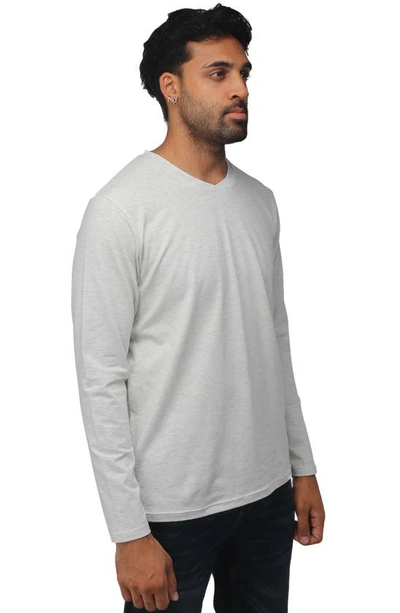 X-ray V-neck Long Sleeve T-shirt In Oatmeal