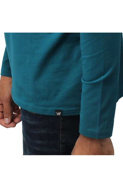 X-ray V-neck Long Sleeve T-shirt In Teal