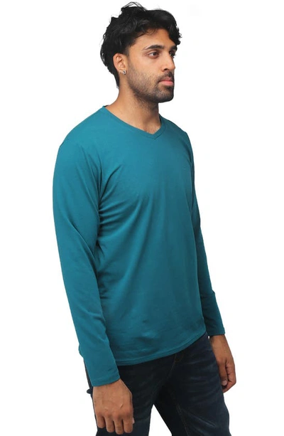 Shop X-ray Xray V-neck Long Sleeve T-shirt In Teal