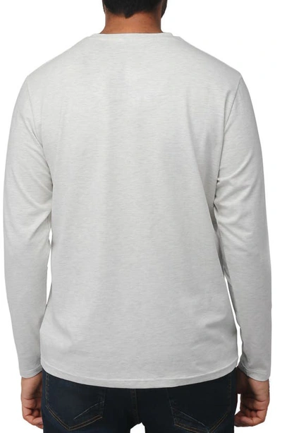 X-ray Long Sleeve Henley Shirt In Oatmeal