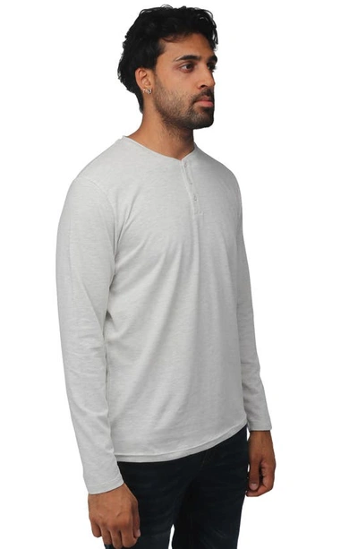 X-ray Long Sleeve Henley Shirt In Oatmeal