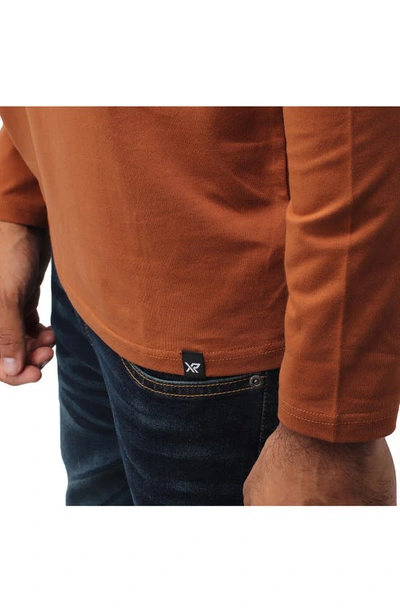 X-ray Long Sleeve Henley Shirt In Sienna