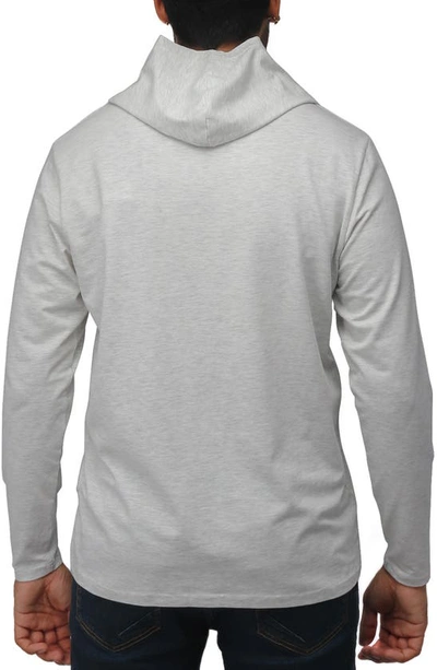 Shop X-ray Xray Long Sleeve Hooded T-shirt In Oatmeal