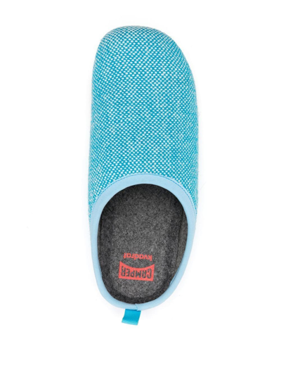 Shop Camper X Kvadrat Wabi Slippers In Blue