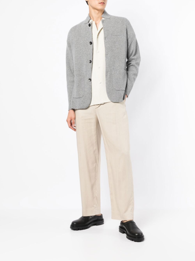Shop N•peal Organic-cashmere Cardigan In Grey