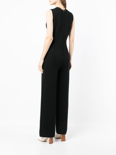 Shop N•peal Fine-ribbed Tailored Jumpstuit In Black