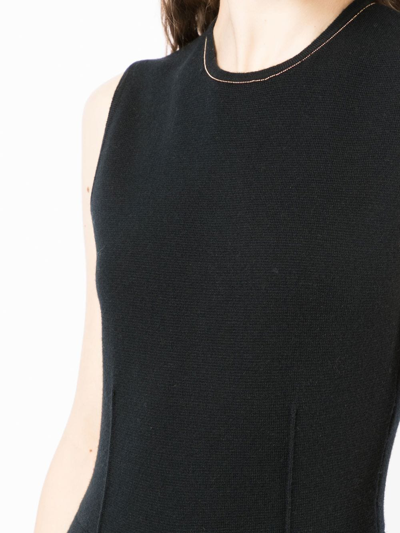 Shop N•peal Fine-ribbed Tailored Jumpstuit In Black