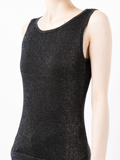 Shop N•peal Scoop-neckline Detail Top In Black