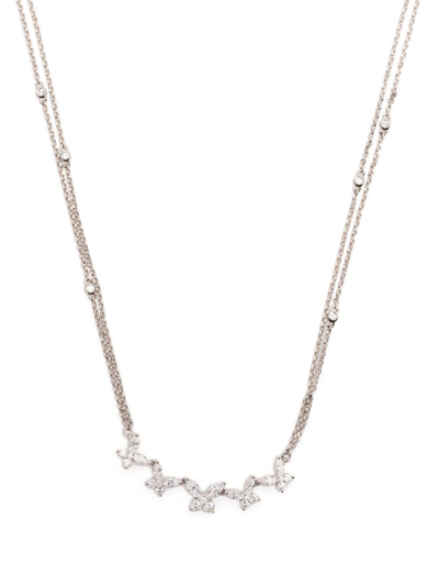 Apm Monaco Butterfly Pendant Silver-plated Necklace In Silver