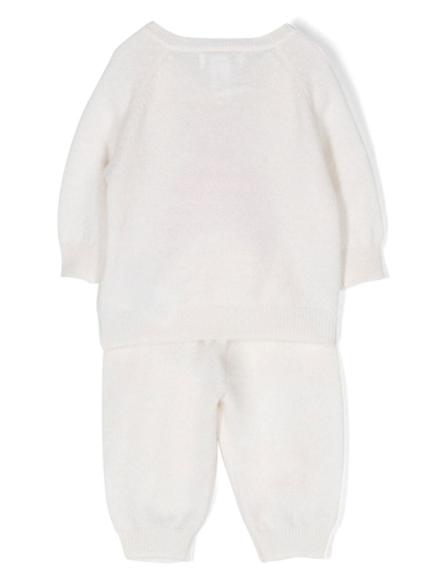 Shop Ralph Lauren Teddy Bear Intarsia-knit Cashmere Set In 001 Lt Pink