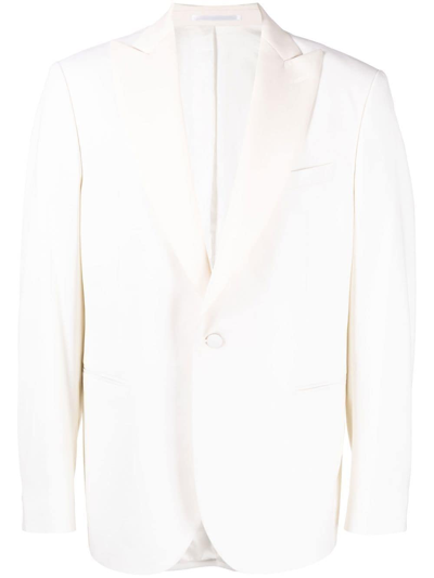 Shop N•peal Single-breasted Button Blazer In White